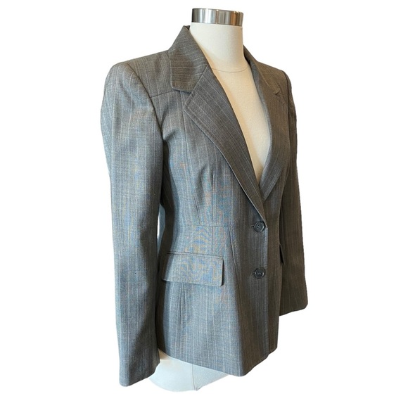 Anne Klein Wool Pinstripe Suit Blazer & Trouser Pants Set - Picture 7 of 15